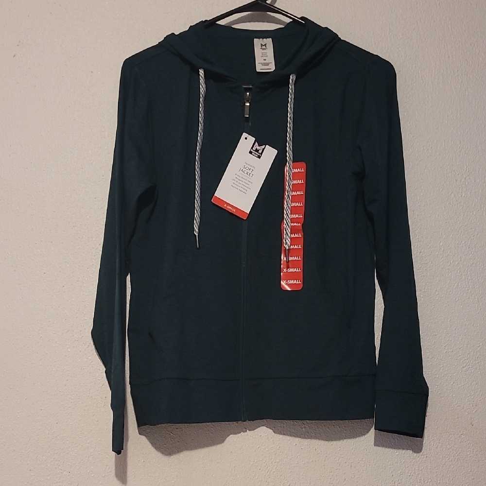Members Mark Teal Hooded Long Sleeve Sweatshirt. NWT. SIZE XS